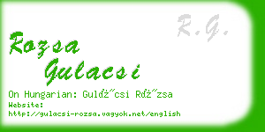 rozsa gulacsi business card